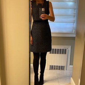 J. CREW Midnight Sparkle Tweed Column Dress Sz00P